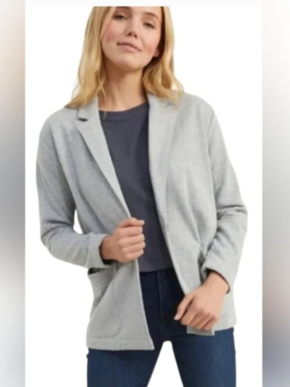 UpWest Hemp Oversized Blazer Size XL Grey